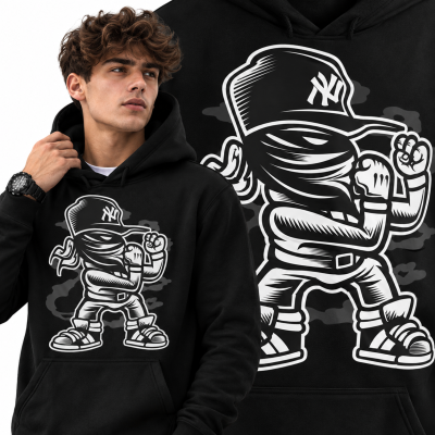 BLUZA Z KAPTUREM ANIMOWANA NY FIGHTEER
